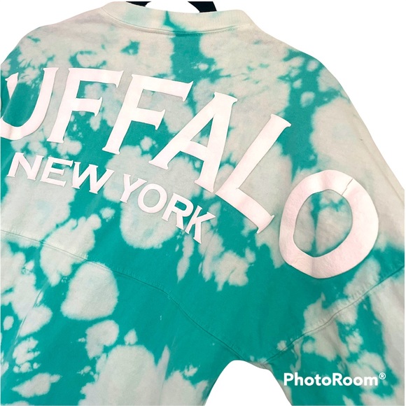 Spirit Jersey | Buffalo bleached tie dye long sleeve tee shirt - Picture 3 of 9